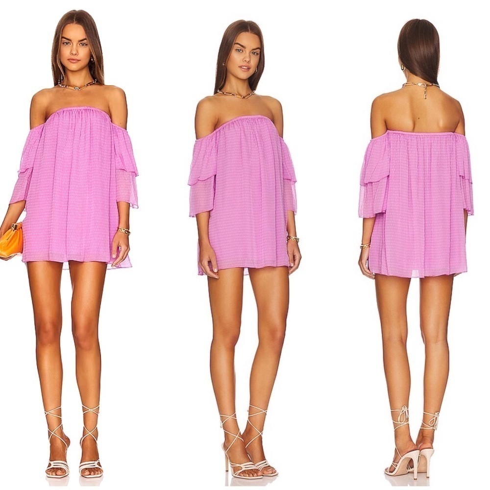Camila Coelho Dulce Mini Dress in Pink Size S